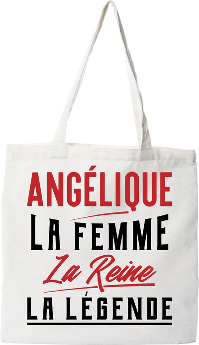 Tote bag coton recyclé angélique la femme la reine la légende