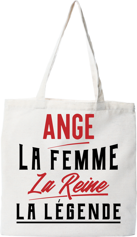 Tote bag coton recyclé ange la femme la reine la légende