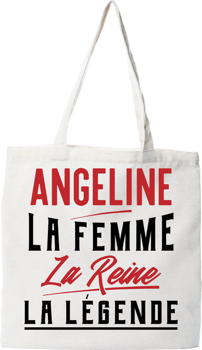 Tote bag coton recyclé angeline la femme la reine la légende
