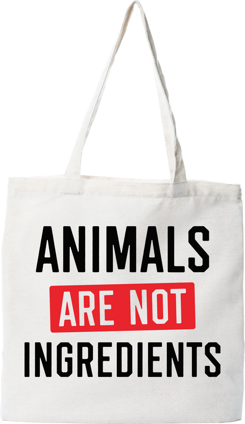 Tote bag coton recyclé animals are not