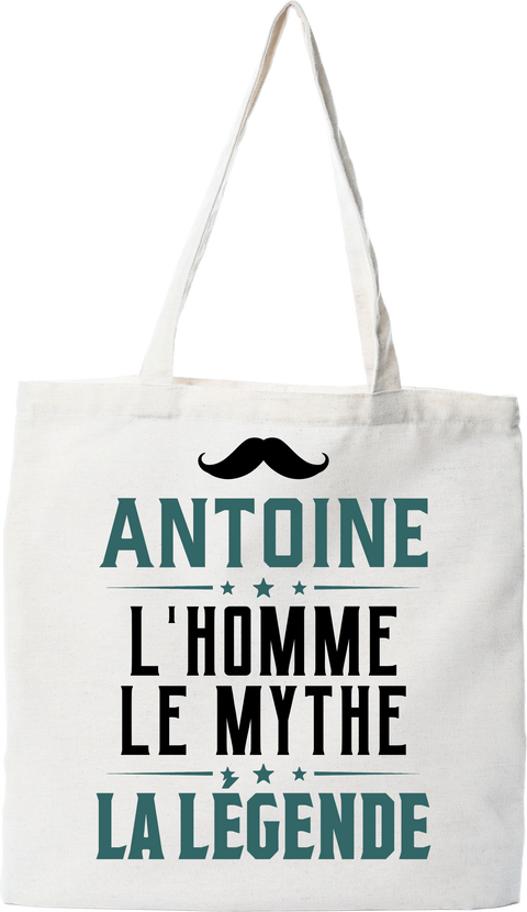 Tote bag coton recyclé antoine l'homme le mythe la légende