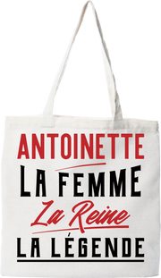 Tote bag coton recyclé antoinette la femme la reine la légende