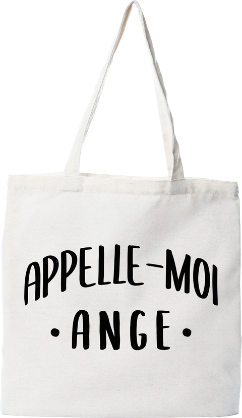 Tote bag coton recyclé appelle moi ange