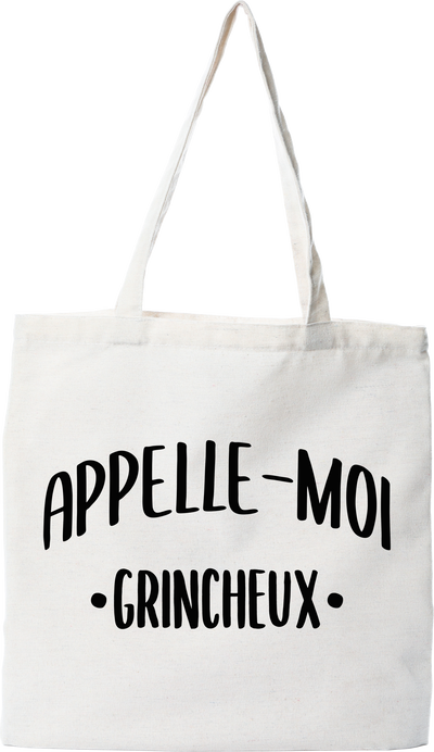 Tote bag coton recyclé appelle moi grincheux