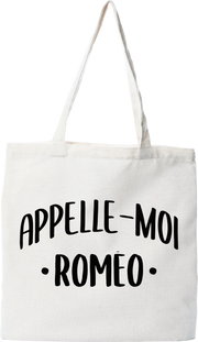Tote bag coton recyclé appelle moi romeo