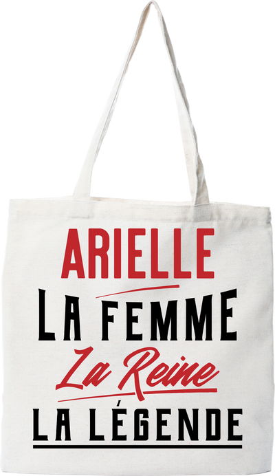 Tote bag coton recyclé arielle la femme la reine la légende