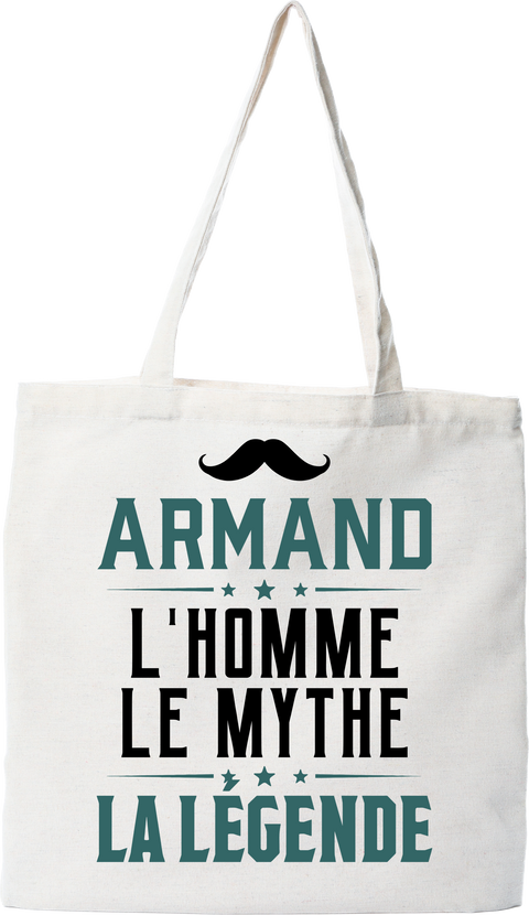 Tote bag coton recyclé armand l'homme le mythe la légende
