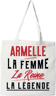 Tote bag coton recyclé armelle la femme la reine la légende