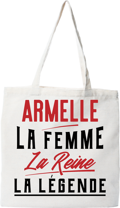 Tote bag coton recyclé armelle la femme la reine la légende