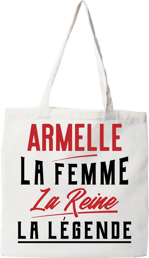 Tote bag coton recyclé armelle la femme la reine la légende