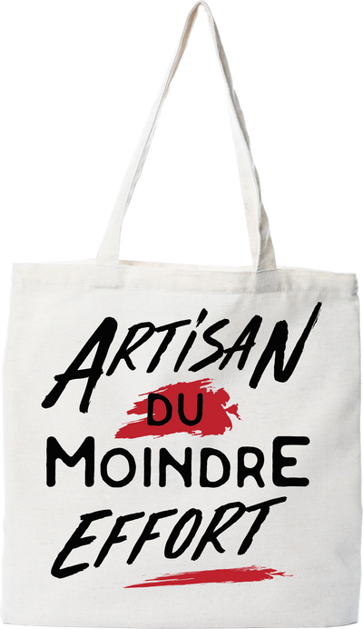 Tote bag coton recyclé artisan du moindre effort