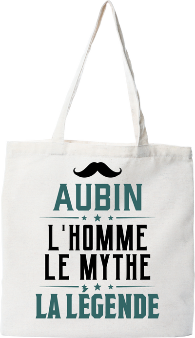 Tote bag coton recyclé aubin l'homme le mythe la légende