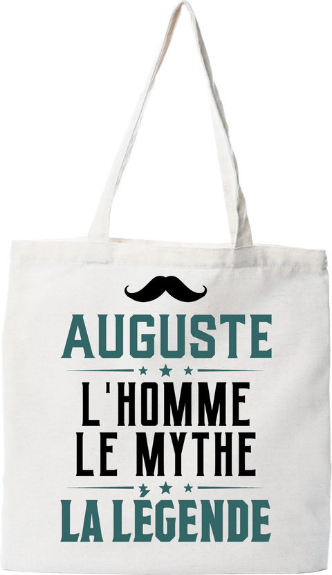Tote bag coton recyclé auguste l'homme le mythe la légende