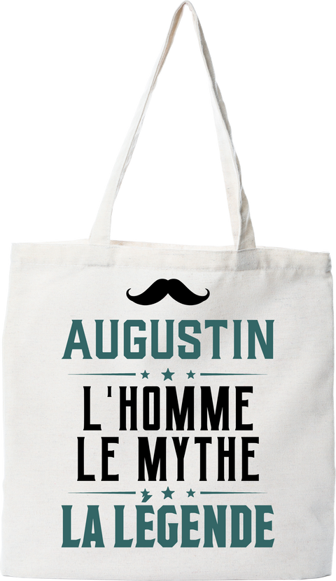 Tote bag coton recyclé augustin l'homme le mythe la légende