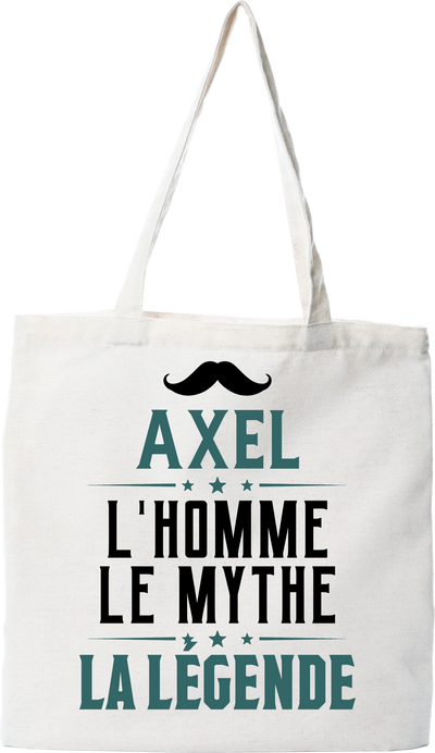 Tote bag coton recyclé axel l'homme le mythe la légende