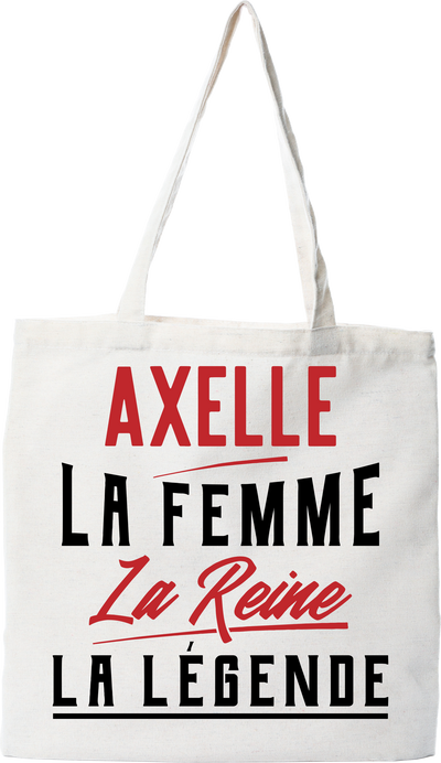 Tote bag coton recyclé axelle la femme la reine la légende