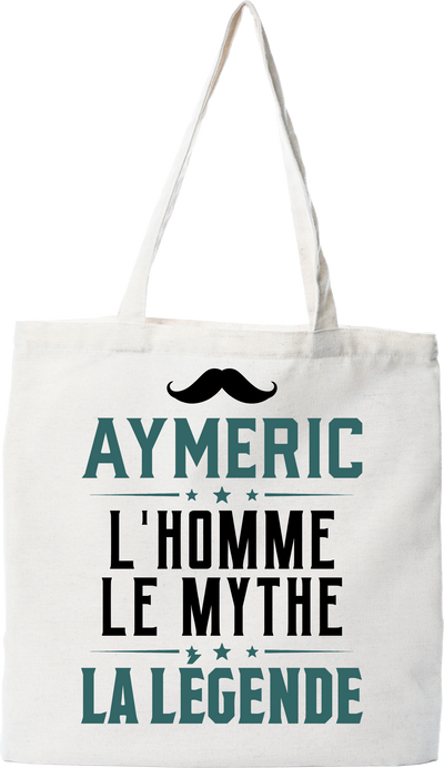 Tote bag coton recyclé aymeric l'homme le mythe la légende