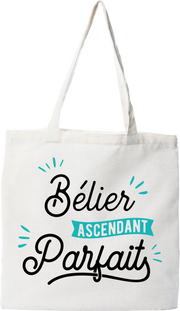 Tote bag coton recyclé bélier ascendant parfait