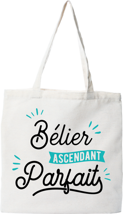 Tote bag coton recyclé bélier ascendant parfait