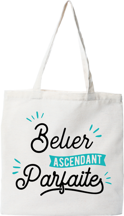 Tote bag coton recyclé bélier ascendant parfaite