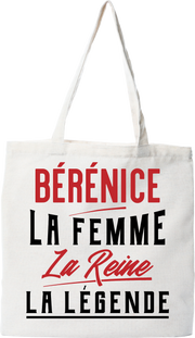 Tote bag coton recyclé bérénice la femme la reine la légende