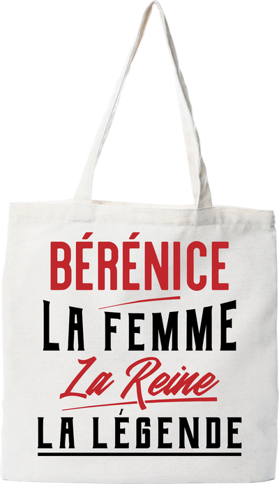 Tote bag coton recyclé bérénice la femme la reine la légende