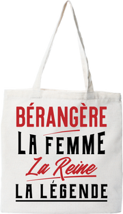 Tote bag coton recyclé bérangère la femme la reine la légende