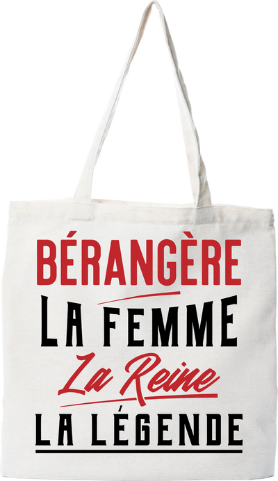 Tote bag coton recyclé bérangère la femme la reine la légende