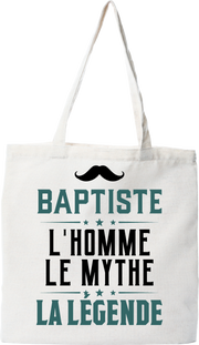 Tote bag coton recyclé baptiste l'homme le mythe la légende