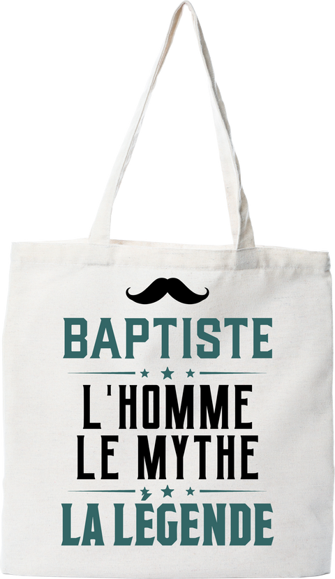 Tote bag coton recyclé baptiste l'homme le mythe la légende