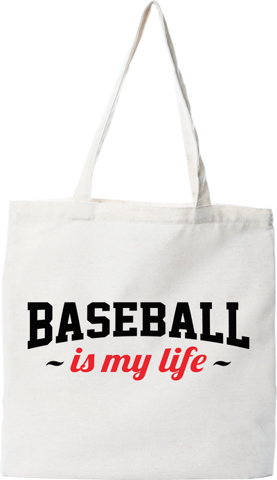 Tote bag coton recyclé baseball is my life