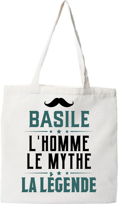 Tote bag coton recyclé basile l'homme le mythe la légende