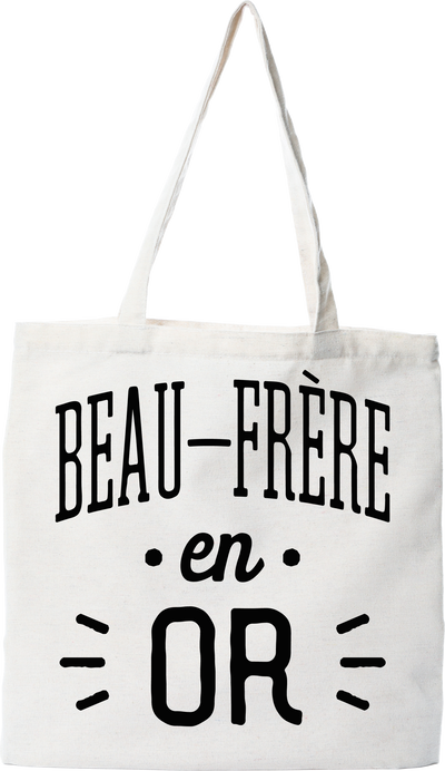 Tote bag coton recyclé beau-frère en or