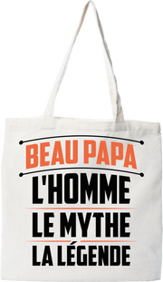 Tote bag coton recyclé beau papa la légende 3