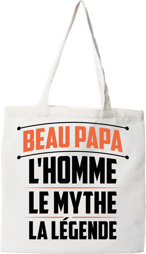 Tote bag coton recyclé beau papa la légende 3