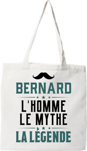 Tote bag coton recyclé bernard l'homme le mythe la légende