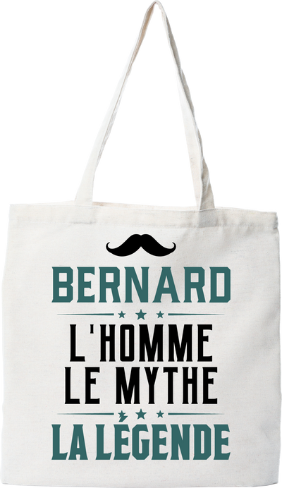 Tote bag coton recyclé bernard l'homme le mythe la légende