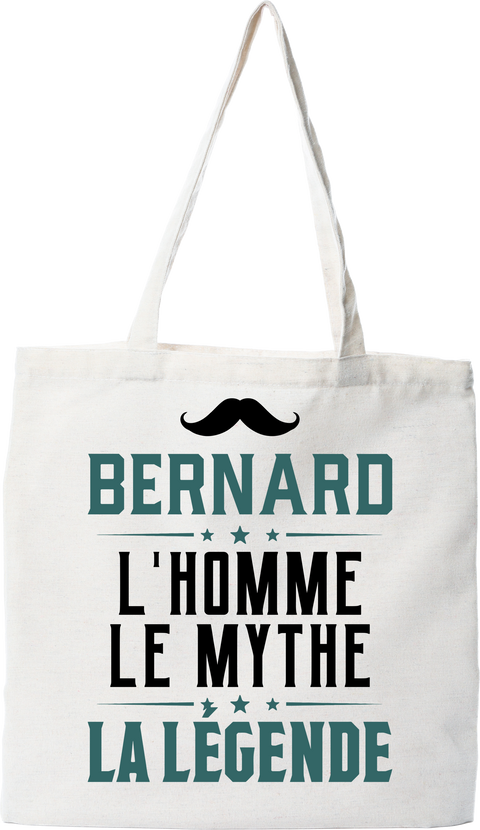 Tote bag coton recyclé bernard l'homme le mythe la légende