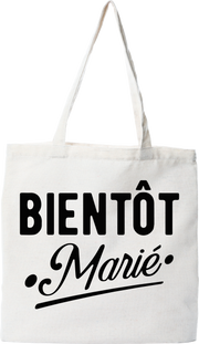 Tote bag coton recyclé bientôt marié