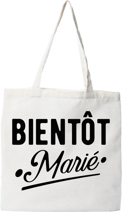 Tote bag coton recyclé bientôt marié