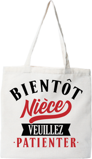 Tote bag coton recyclé bientôt nièce