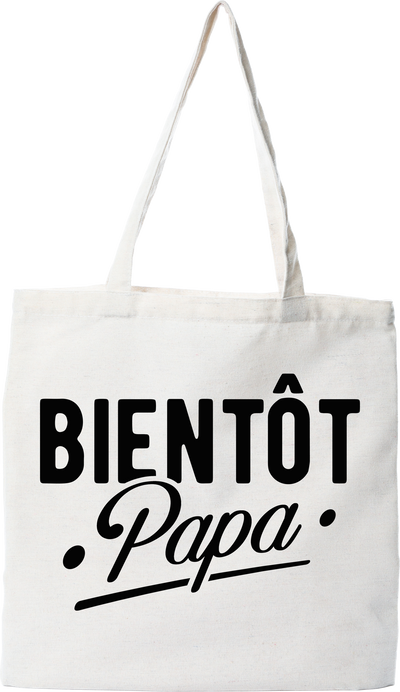 Tote bag coton recyclé bientôt papa