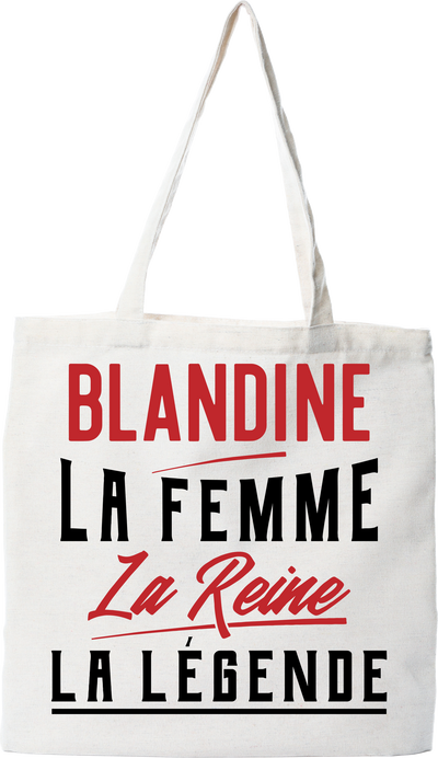 Tote bag coton recyclé blandine la femme la reine la légende