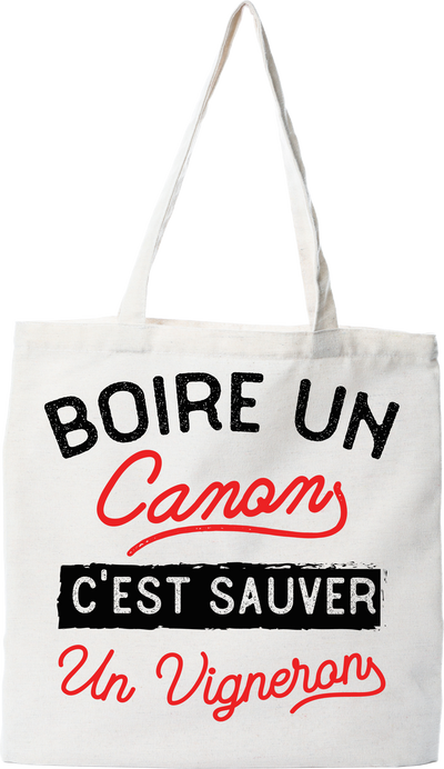 Tote bag coton recyclé boire pour sauver