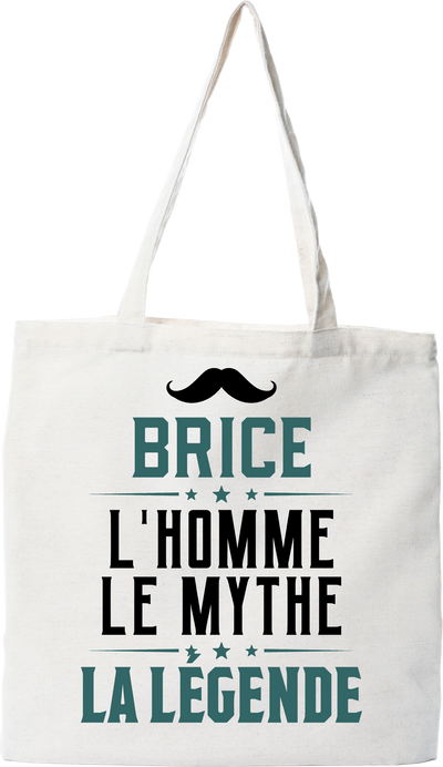Tote bag coton recyclé brice l'homme le mythe la légende