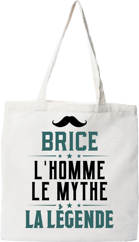 Tote bag coton recyclé brice l'homme le mythe la légende