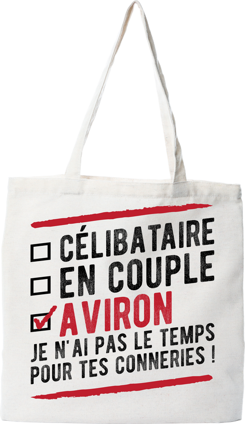 Tote bag coton recyclé célibataire en couple aviron