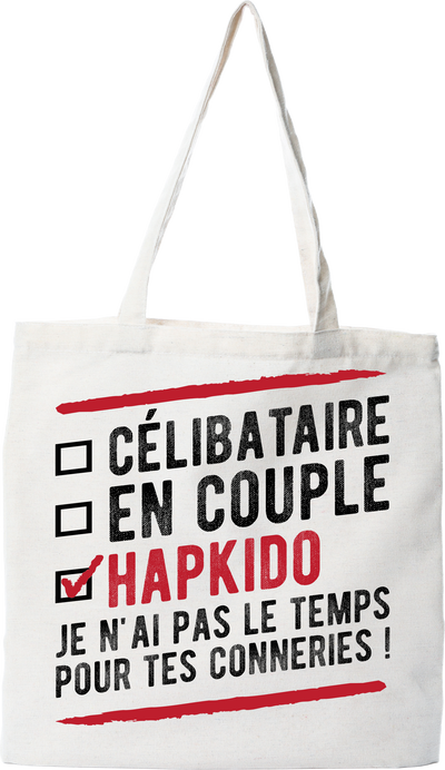 Tote bag coton recyclé célibataire en couple hapkido