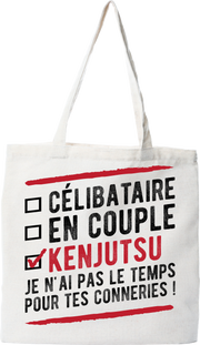 Tote bag coton recyclé célibataire en couple kenjutsu