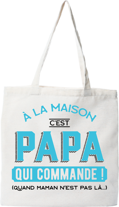 Tote bag coton recyclé c'est papa qui commande